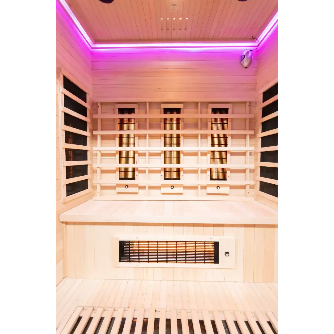 Miracle Sauna: 3 Person Far Infrared Sauna lights