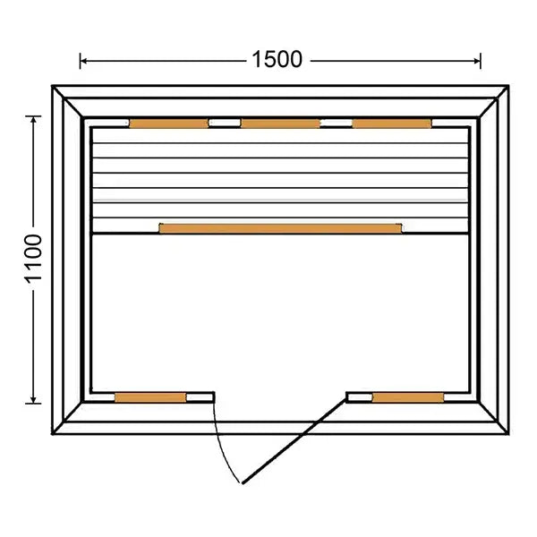 CenturaHeat 3 Person Outdoor Infrared Sauna dimensions size