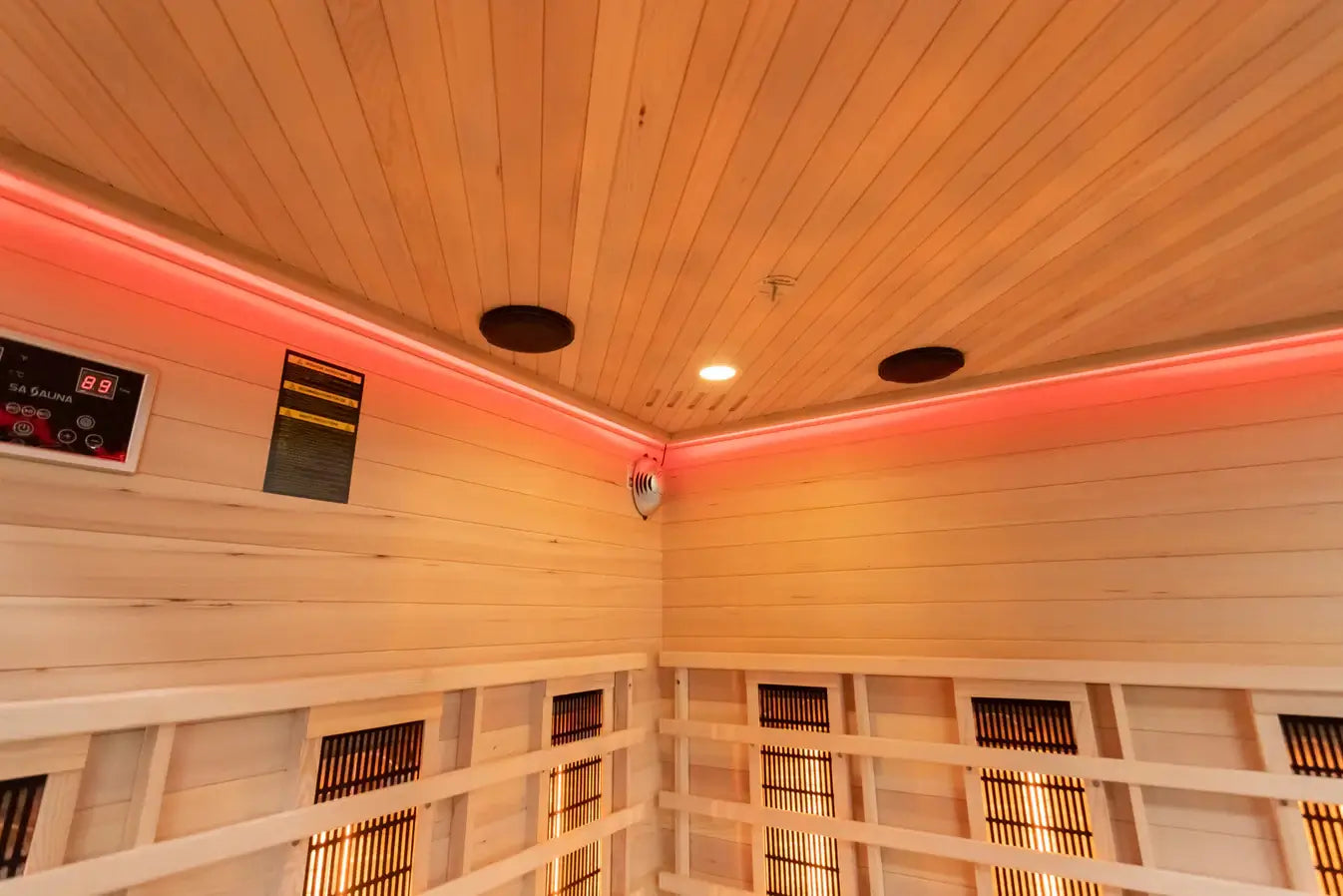 Miracle Sauna - 4 Person Corner Far Infrared Sauna red light