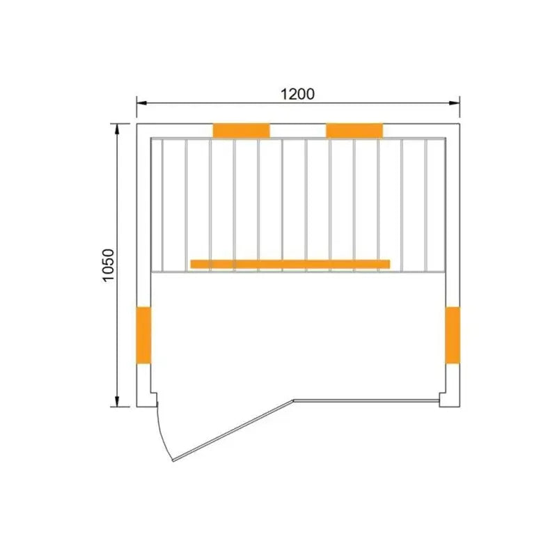 CenturaHeat Double 2 Person Glass Infrared Sauna dimensions size