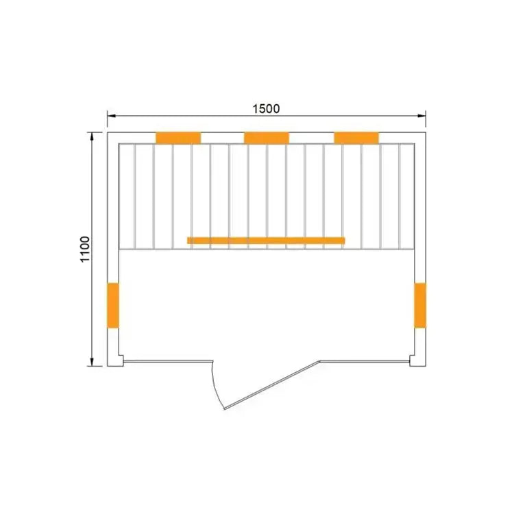 CenturaHeat 3 Person Far Indoor Infrared Sauna dimensions