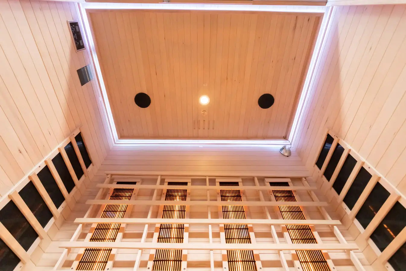 Miracle Sauna: 4 Person Far Infrared Sauna lights sound system