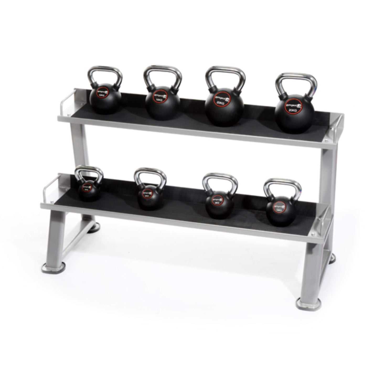GymGear 2 Tier Kettlebell Rack Filled
