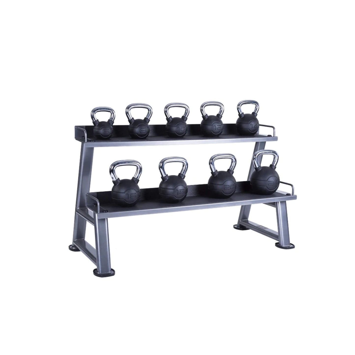 Kettlebell Rack Grey Filled