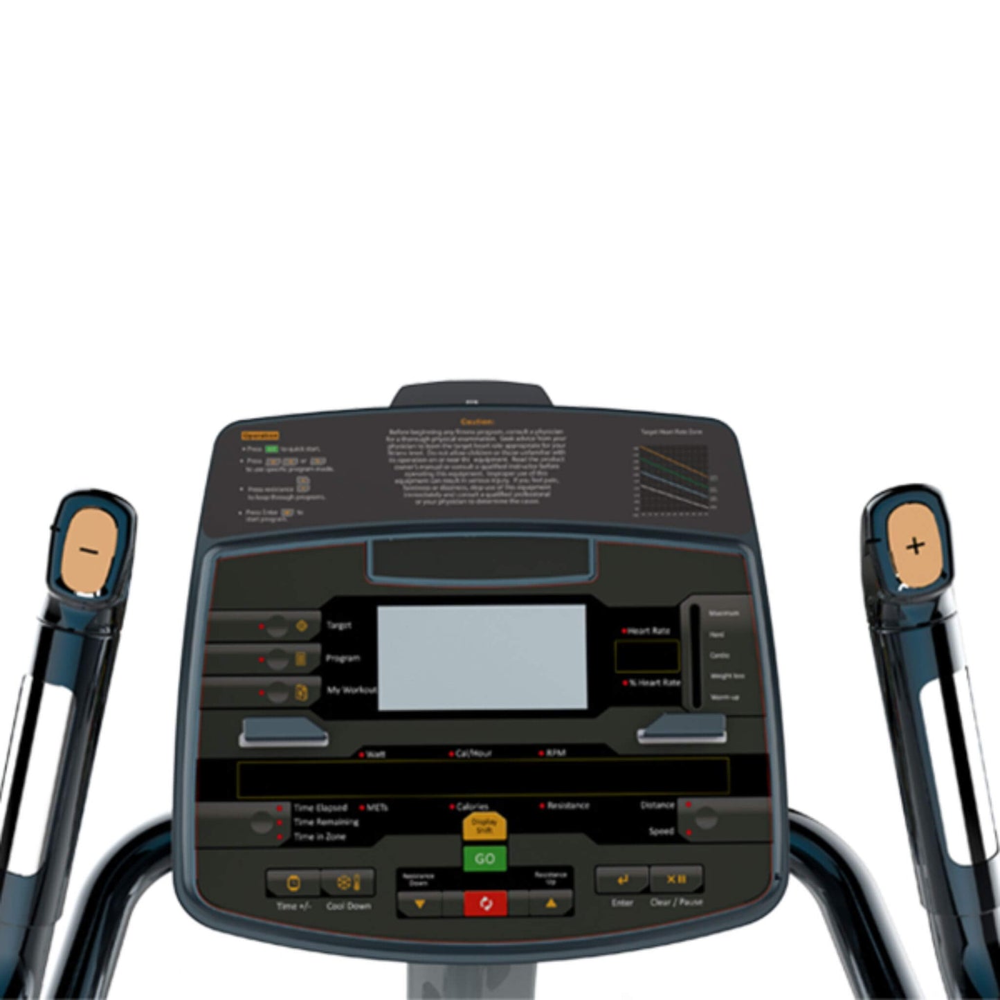 encore upright bike data screen