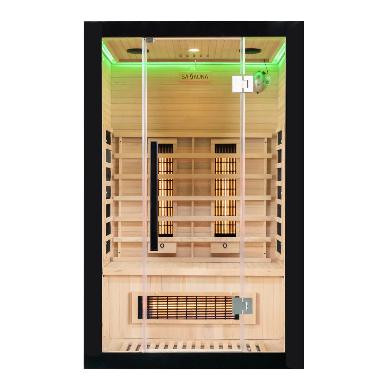 Miracle Sauna - UK-Lux: 2 Person Far Infrared Sauna GREEN LIGHTS