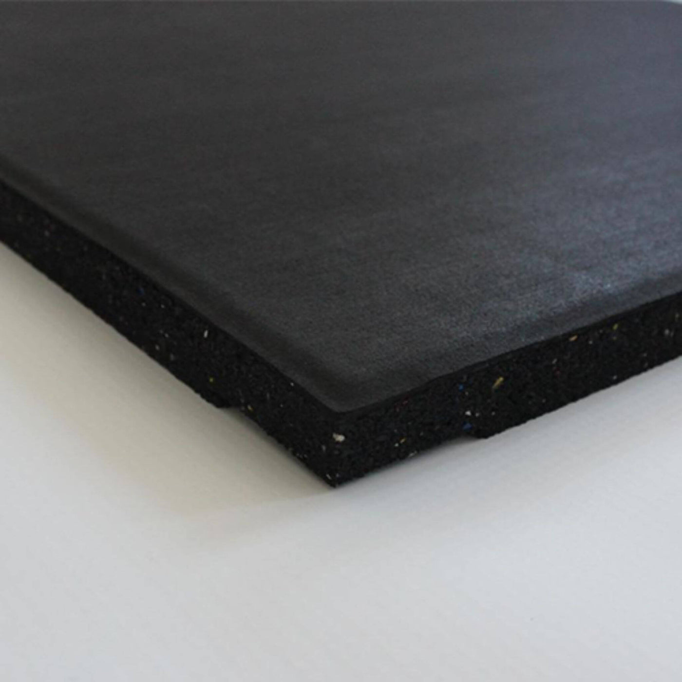 Gym Gear 20mm Premium Black Rubber Gym Floor Tile (1m x 0.5m / Black