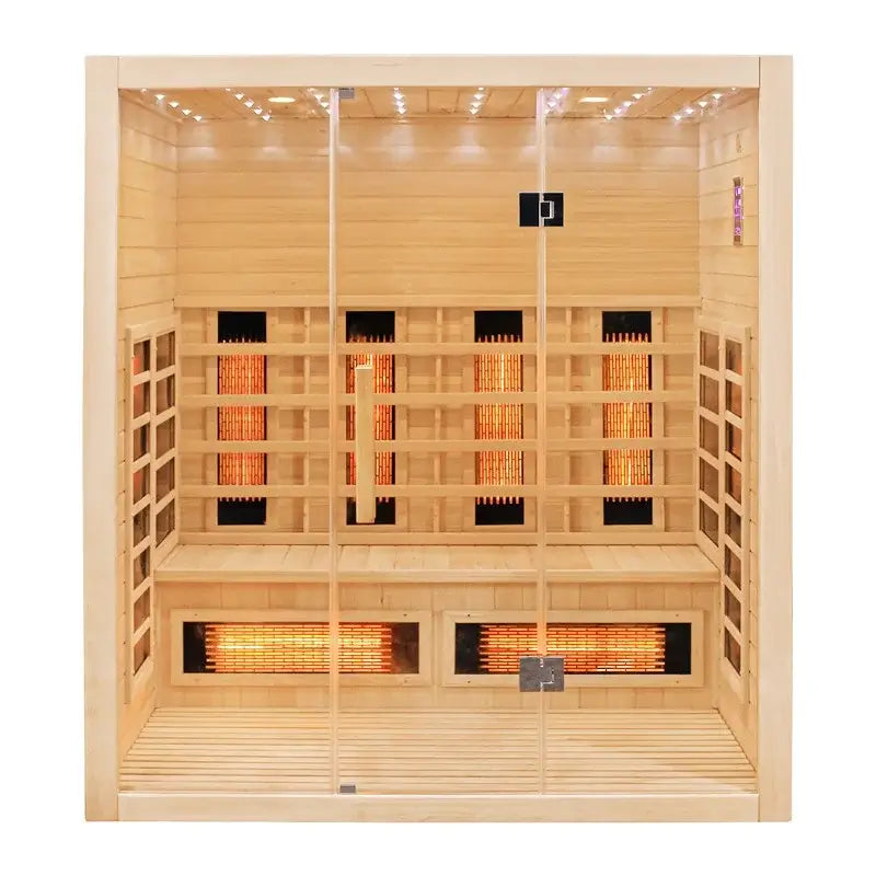 CenturaHeat 4 Person Combination Bio Indoor Sauna door glass