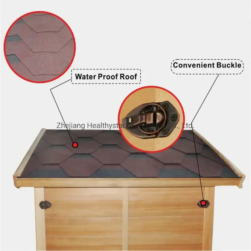 CenturaHeat 3 Person Outdoor Infrared Sauna roof waterproof
