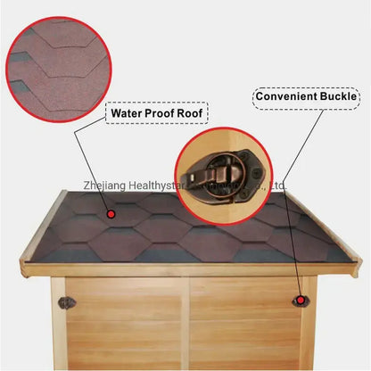 CenturaHeat 3 Person Outdoor Infrared Sauna roof waterproof