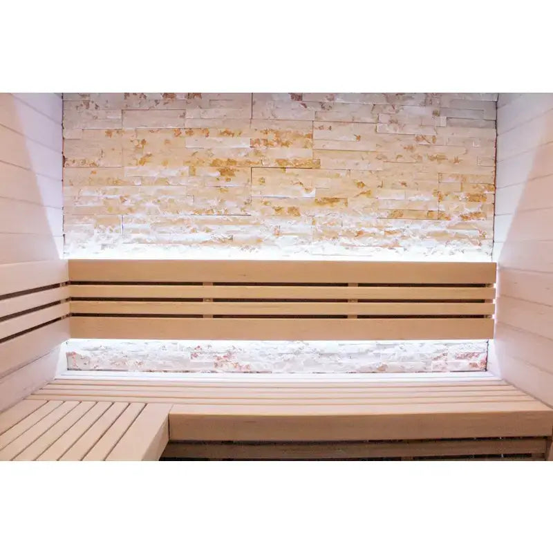 Luxury Steam Traditional Indoor Sauna with Glass Door bench