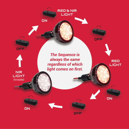 Red Light Therapy Handheld lamp 2.0 sequence