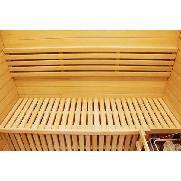 Traditional Steam Double 2 Person Indoor Sauna - Classic Comfort bench